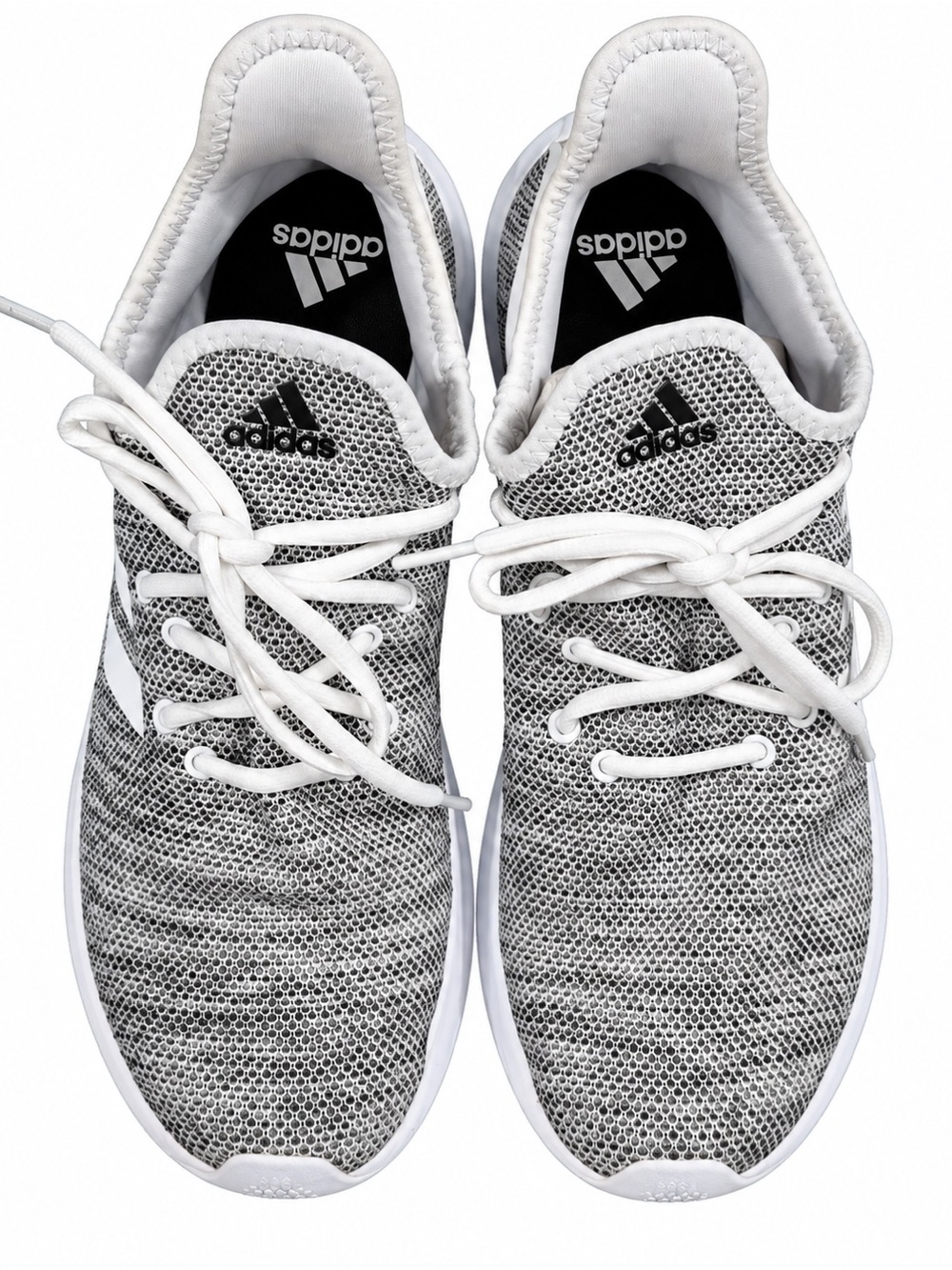 Adidas Grey and White Knit Sneakers